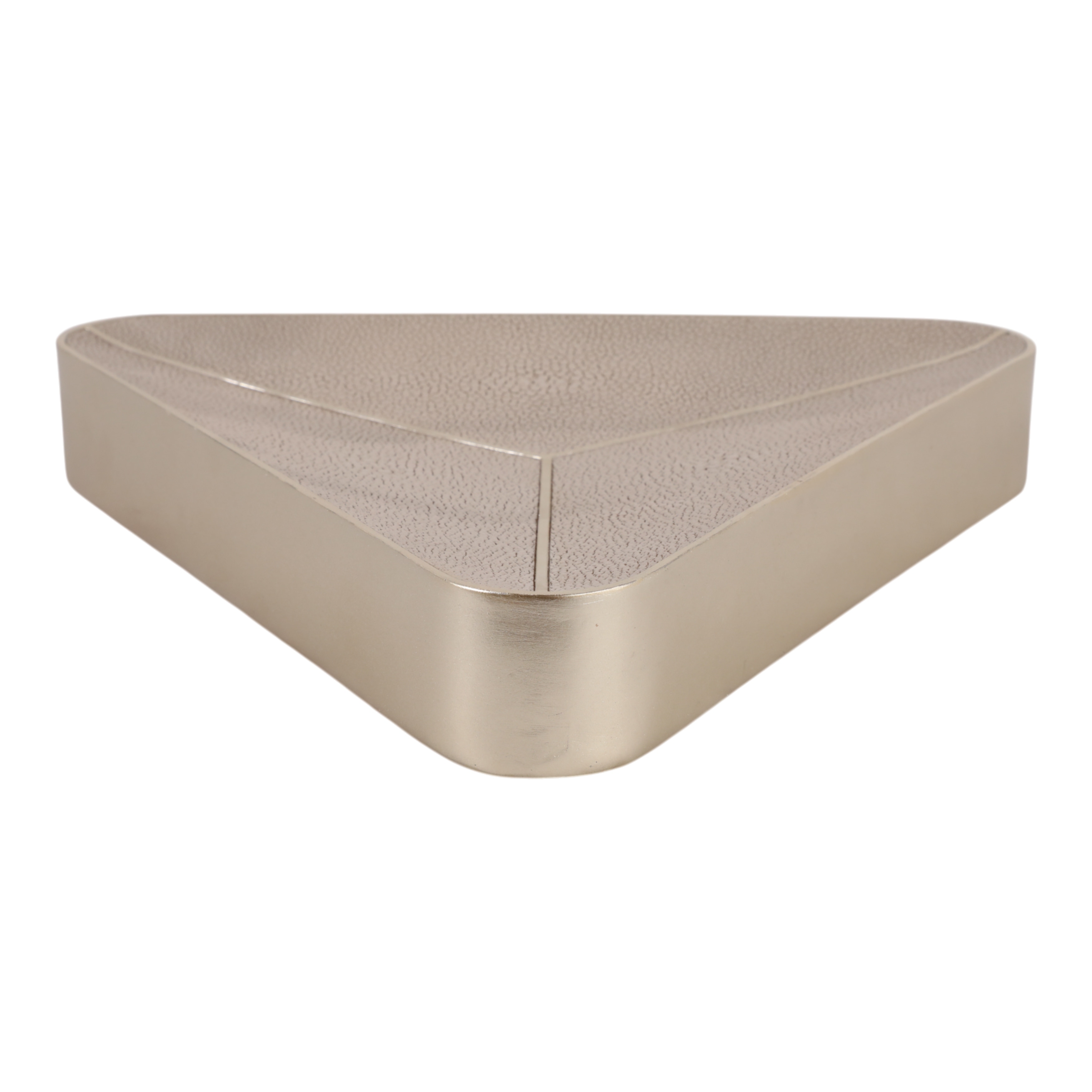 Resin Decorative Bowl Textured Triangular Geometric Accent - 13" Beige - 13.5" x 2" x 12"
