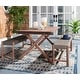 preview thumbnail 11 of 18, SAFAVIEH Outdoor Living Jardin Wood 3-Piece Dining Set, Natural