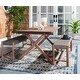 preview thumbnail 1 of 18, SAFAVIEH Outdoor Living Jardin Wood 3-Piece Dining Set, Natural Grey Wash/Natural/Beige