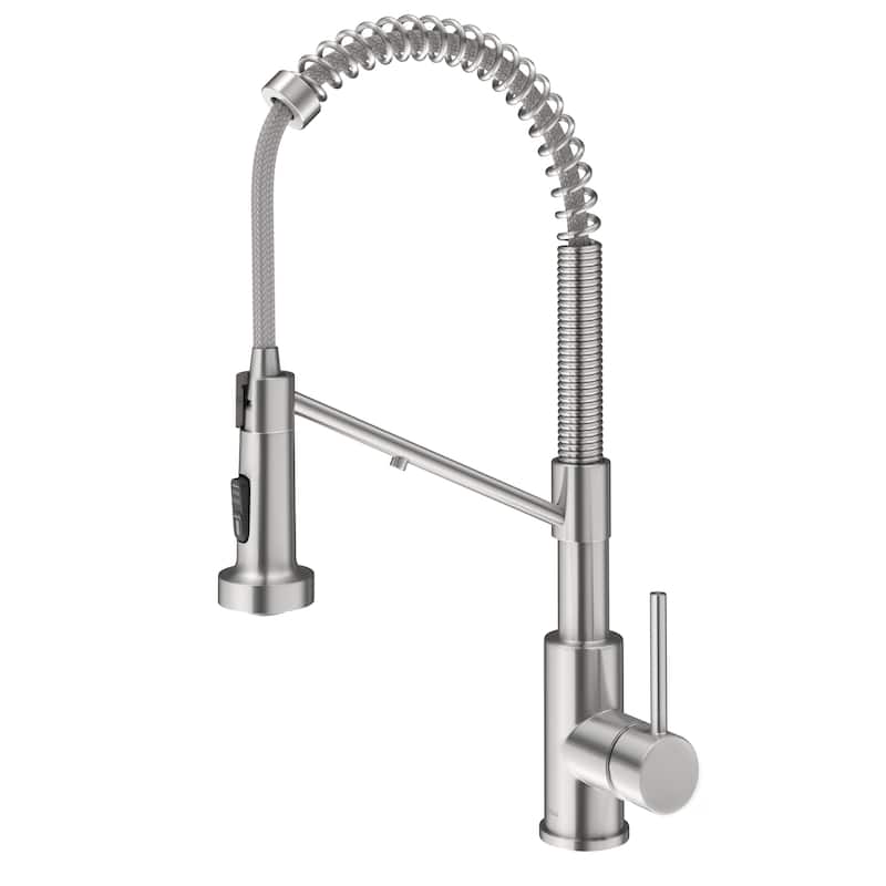 Kraus Bolden 2-Function 1-Handle Commercial Pulldown Kitchen Faucet - KFF-1610 - 19 1/4" Height (Filter Faucet) - SFS - Spot Free Stainless Steel