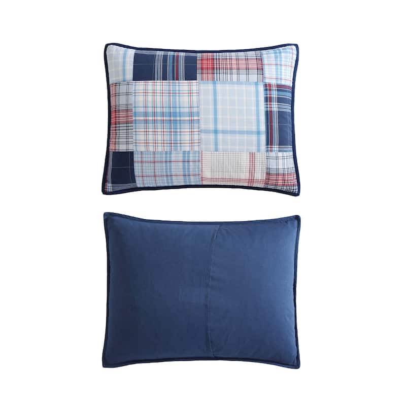 Nautica Stony Point Cotton Blue Quilt and Coordinating Shams