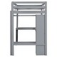 preview thumbnail 7 of 13, Twin Size Loft Bed with L-shaped Desk,Wardrobe and Storage Shelves