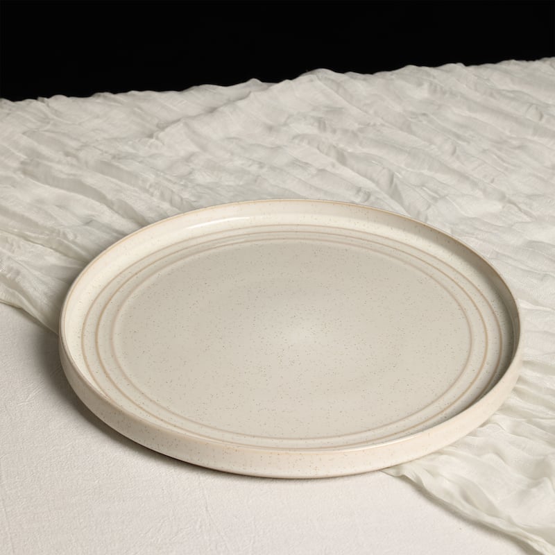 Stone Lain Claire Stoneware Dinner Plate Set - White - 4 Piece