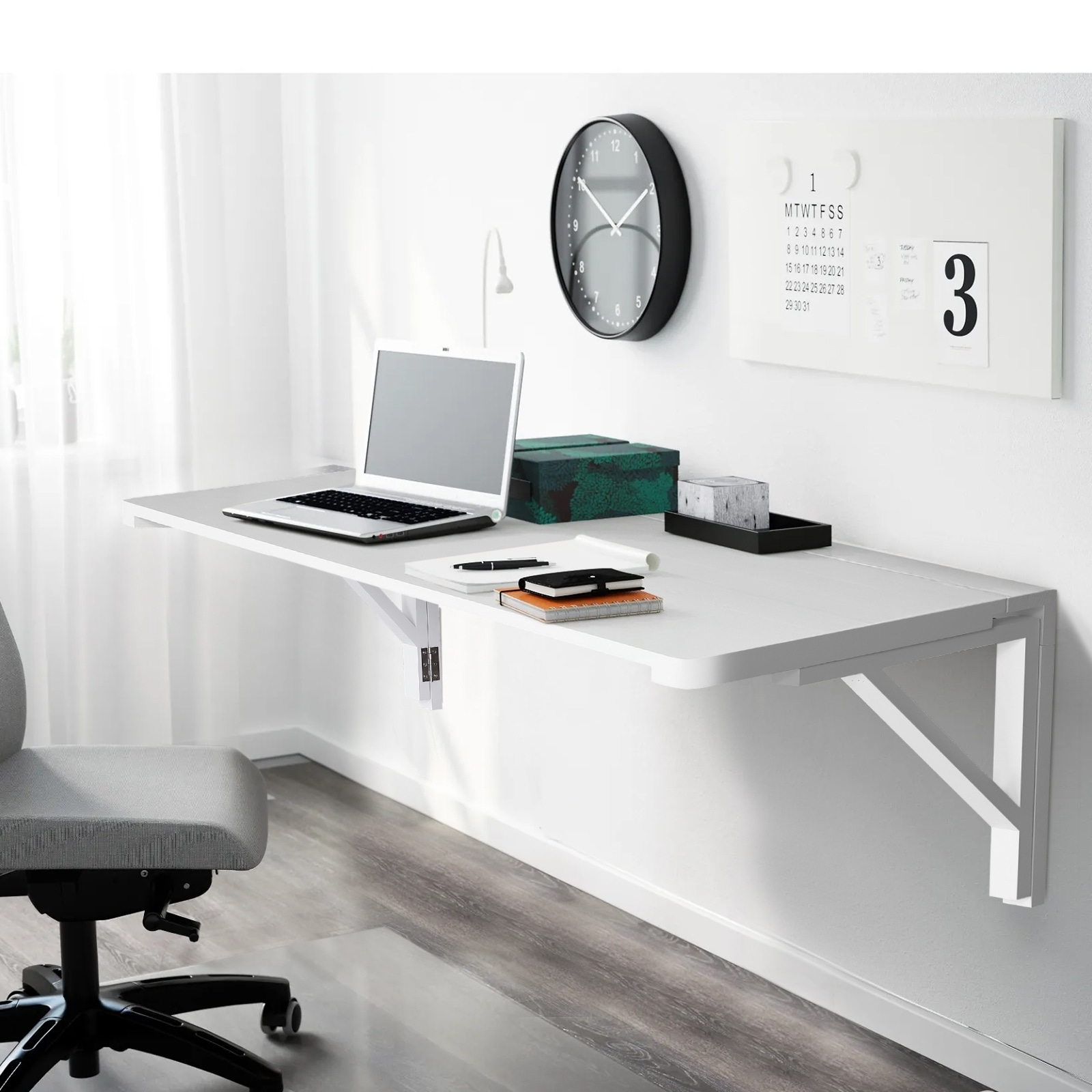 Wood Folding Wall Mounted Desk Computer Table Study Desk - Temu