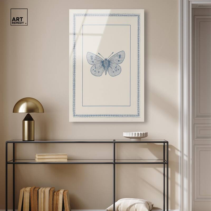Blue Butterfly I Acrylic by Art Remedy, Ready to Hang
