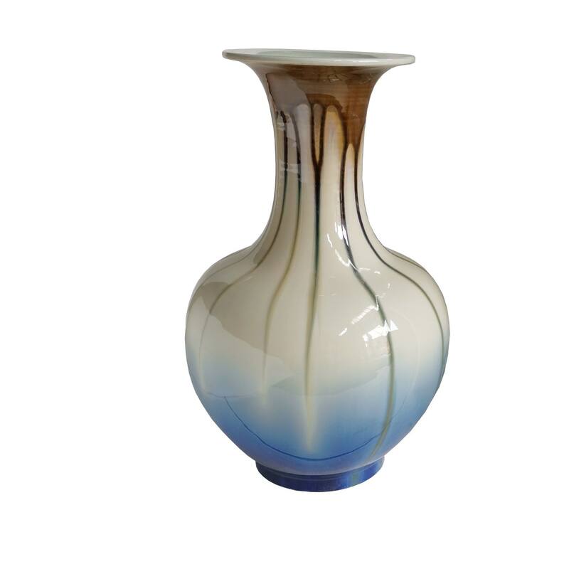 Reaction Glazed Pear Vase