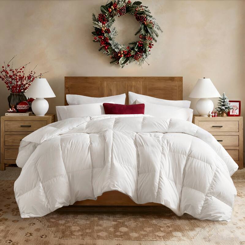 Harbor House White Goose Down 100% Cotton Shell Comforter - Full - Queen - White