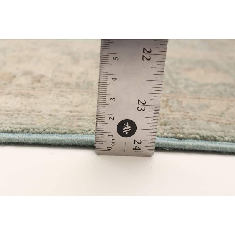 ECARPETGALLERY Hand-knotted Vibrance Teal Wool Rug - 5'5 x 7'7