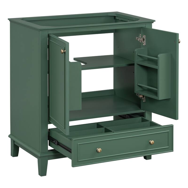 GDFStudio - Avalon 30-Inch Bathroom Vanity Base Cabinet, Multi-functional Cabinet, Solid Wood & MDF Board, Painted Finish