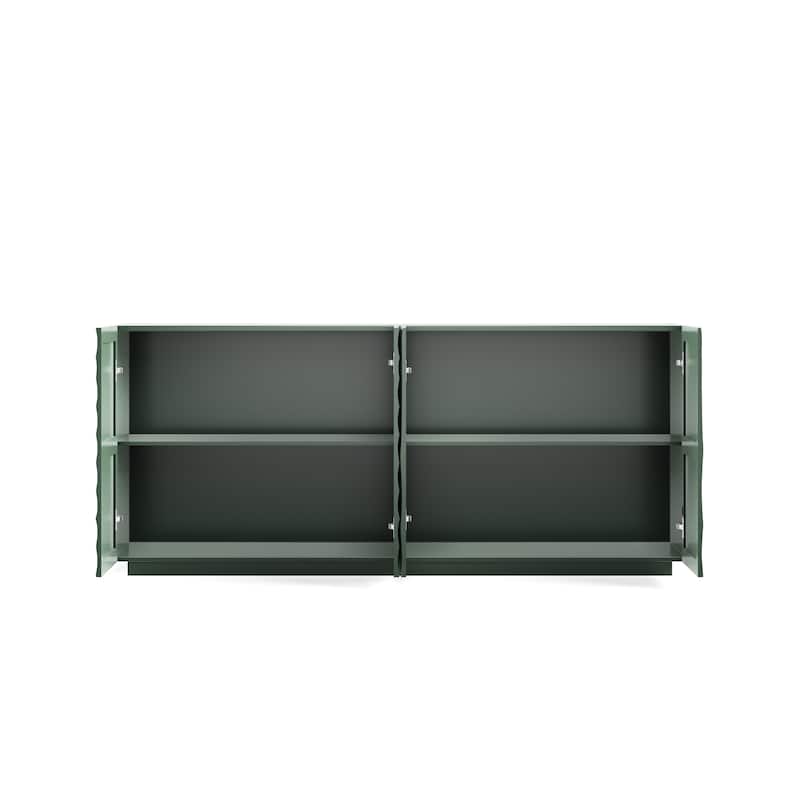 GDF Studio - Ripplea Modern Buffet Cabinet with Storage and 3D Textured Doors, Freestanding Anti-Dumping Sideboard, 59-Inch