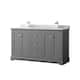 Option Dark Gray / White Carrara Marble Top / Polished
