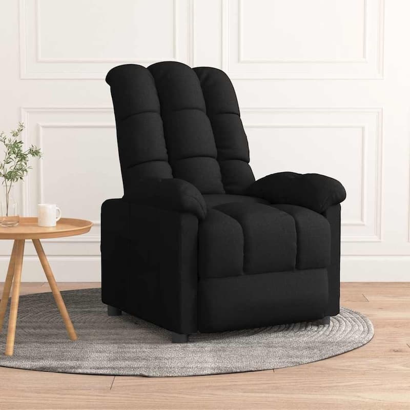 vidaXL Recliner Black Fabric - 29.1" x 38.9" x 40.1"