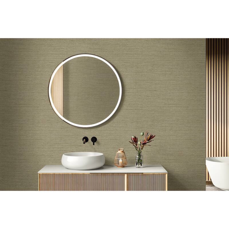 Seabrook Designs Threaded Embossed Vinyl Unpasted Wallpaper