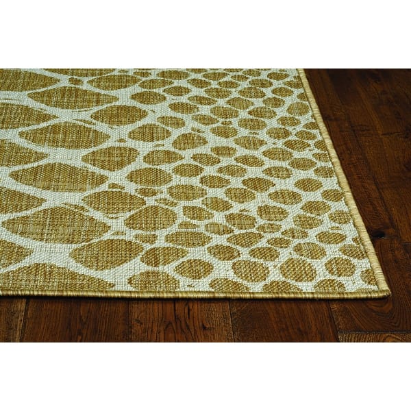 3'X4' Ivory Machine Woven Uv Treated Snake Print Indoor Outdoor Accent Rug 3'X4' Ivory Machine Woven Uv Treated Snake Print Indoor Outdoor Accent Rug