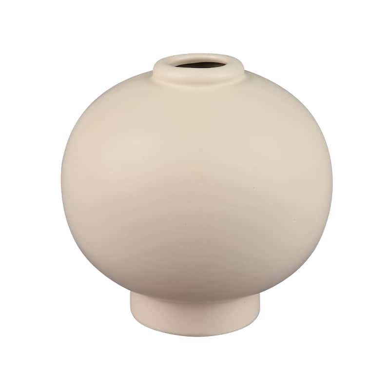 Elk Home Arcas Cream Earthenware 5.5 Inch Wide Vase