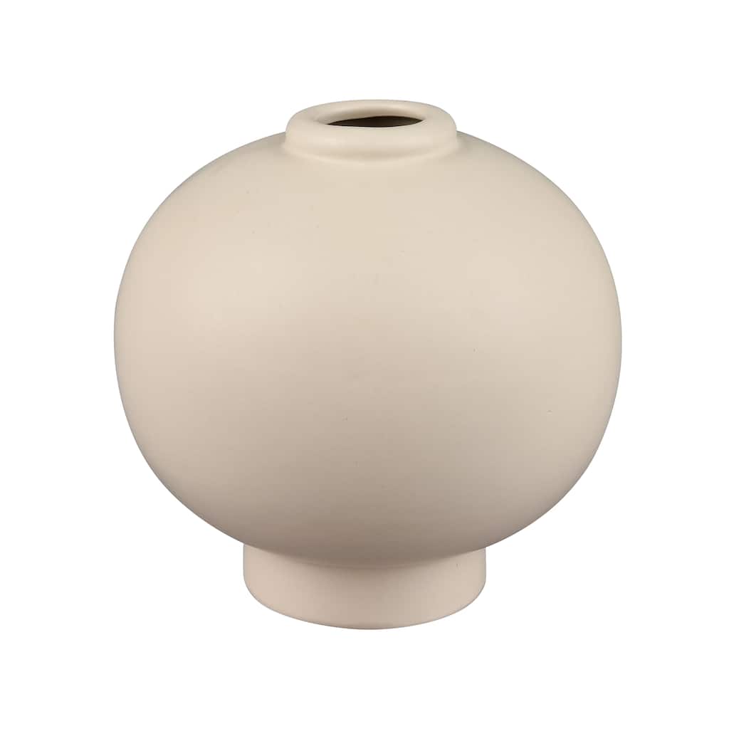 Elk Home Arcas Cream Earthenware 5.5 Inch Wide Vase