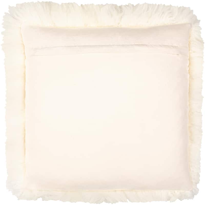 Homer Fluffy Faux Fur Cozy Throw Pillow