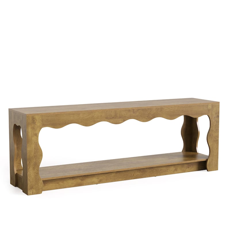 TV Stand for 65 Inch TV, Entertainment Center with Storage Cabinets, TV Media Console Table for Living Room, Bedroom, Open Shelf