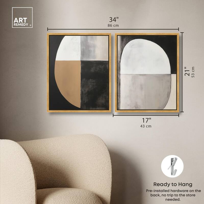Tonal Rhythm Canvas Set of 2 by Art Remedy