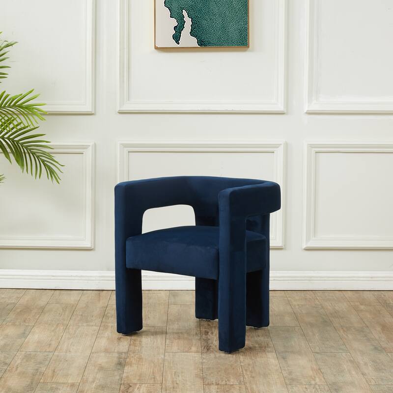 SAFAVIEH Couture Deandre Cut Out Accent Chair (Fully Assembled) - 24.8 IN W x 20.8 IN D x 26.8 IN H