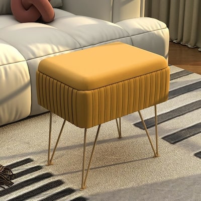 With Storage Small Ottoman