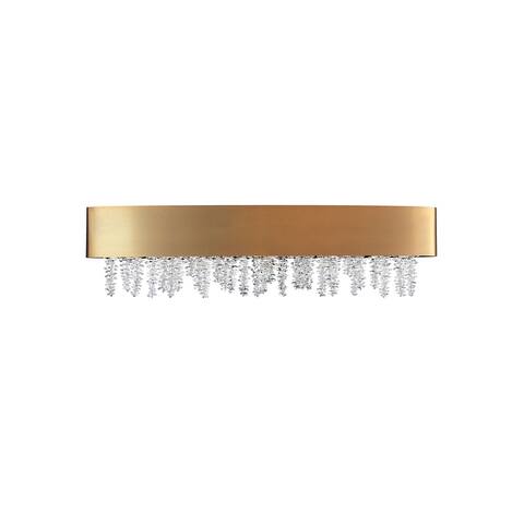 Soleil 1-Light LED Bath Vanity & Wall Light 3000-3500-4000K CCT with Clear Optic Crystal