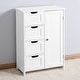 Bathroom Storage Cabinet, Floor Cabinet with Adjustable Shelf and ...