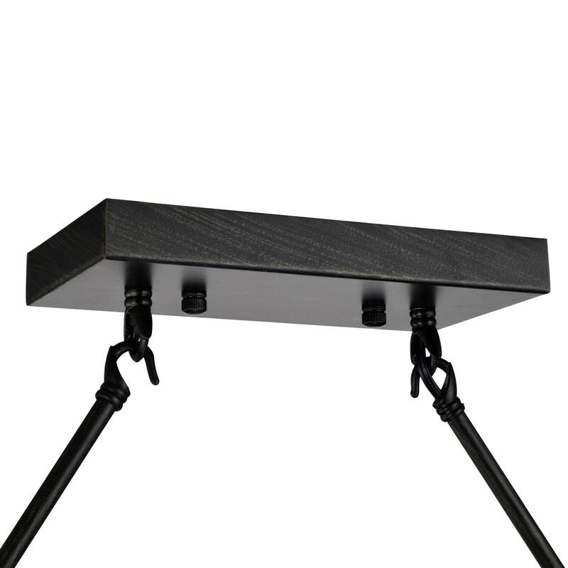 Irma 8-light Natural Wooden Beam Linear Chandelier