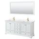 Option White / Carrara Cultured Marble Top / Brushed Gold