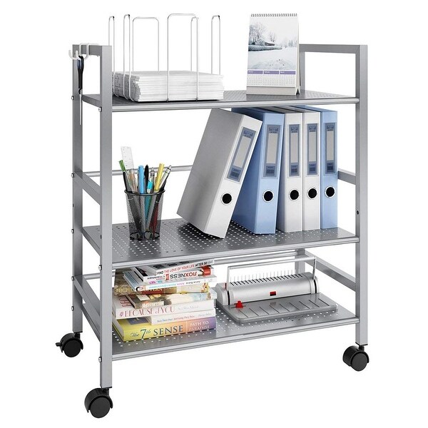 Shop LANGRIA 3-Tier Rolling Serving Utility Cart Kitchen ...