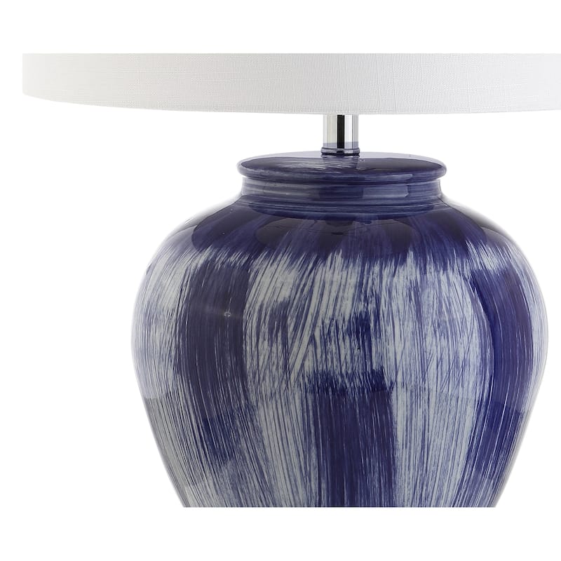 Leo 26" Ceramic LED Table Lamp, Seaside Blue by JONATHAN Y