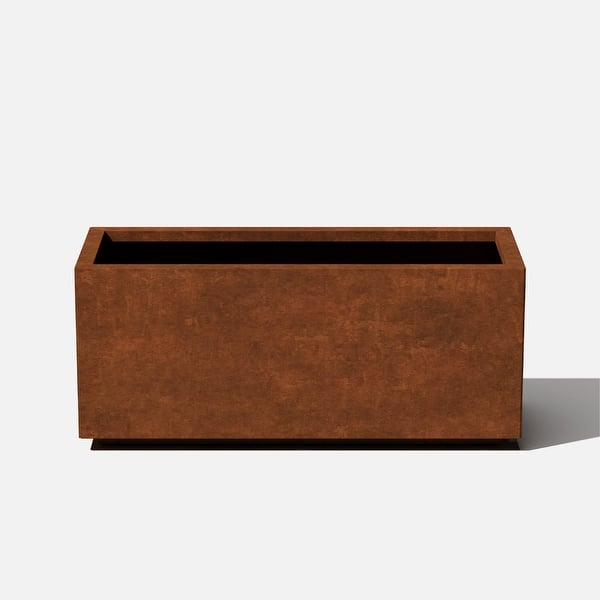 slide 2 of 11, Corten Steel Series Long Box Planter 16.25"H x 15"W x 38"L - Rust