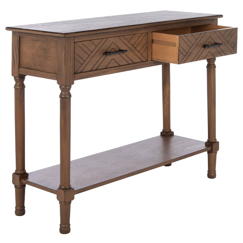 SAFAVIEH Eryka 2-Drawer Console Table - 35.5" W x 13" L x 29.5" H - 36Wx13Dx30H