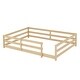 preview thumbnail 22 of 34, Sturdy Structure Wood Floor Bed with Guardrail and Fence for Kids, Montessori Bed Full Size
