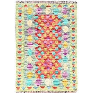 Shahbanu Rugs Candy Red Flat Weave Reversible Afghan Kilim with ...