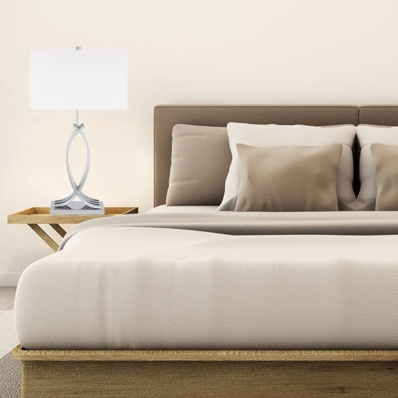 Finesse Decor Unity in Chrome Table Lamp with 3 Brightness Settings