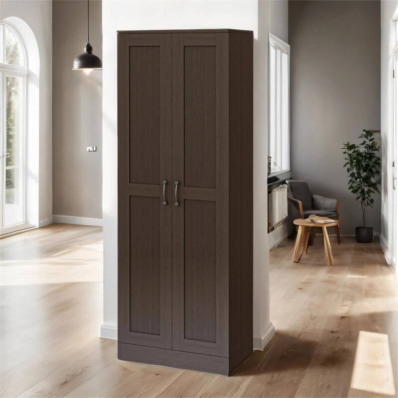 69" Wood Pantry Storage Cabinet with Soft Close Doors