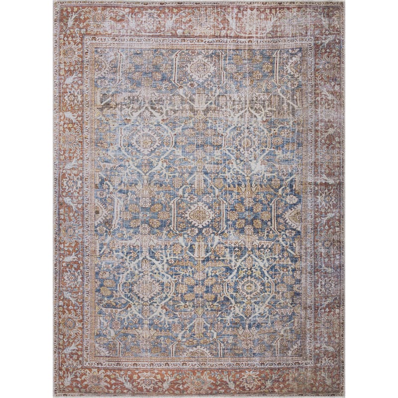 Hauteloom Georgia Machine Washable Persian Oriental Traditional Area Rug