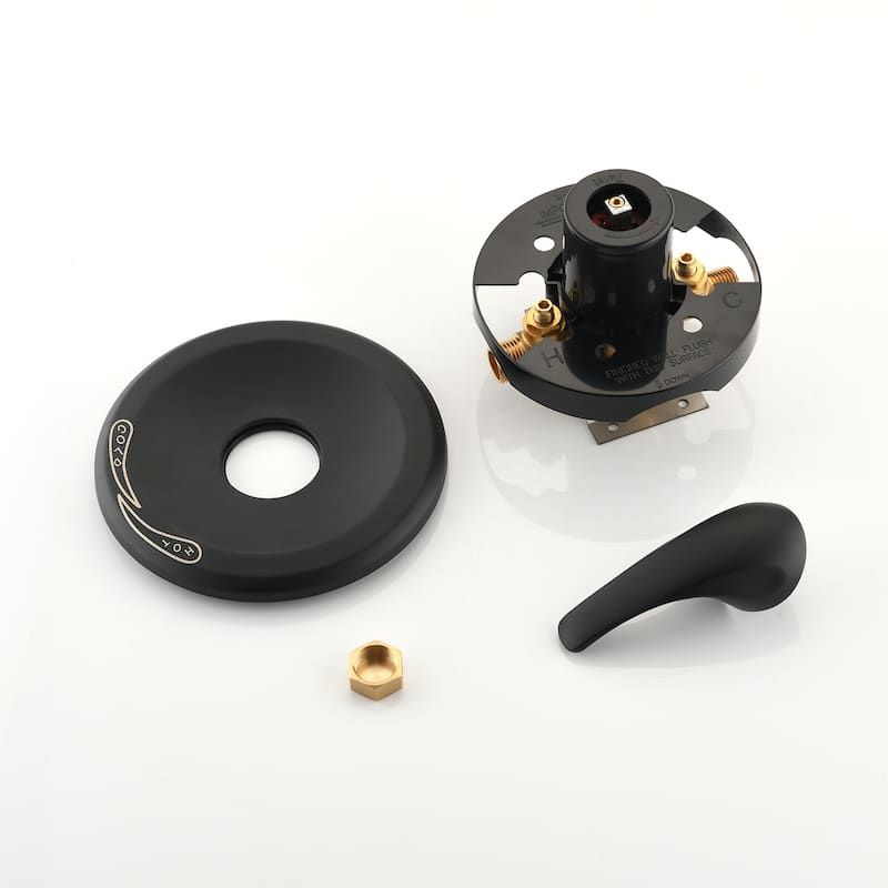 YASINU Matte Black 2-Spray Shower System with Handheld shower