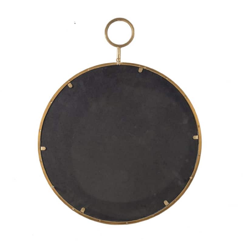 Round Metal Framed Wall Mirror - 28.25" - Gold