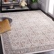 preview thumbnail 1 of 5, SAFAVIEH Harlow Slip Resistant Maks Oriental Rug 6'3" Square - Ivory Grey/Sage - Square