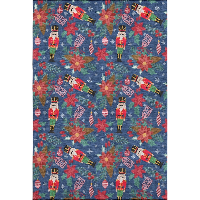 Premium Washable Super Soft Holiday Nutcracker Mayfield Rug