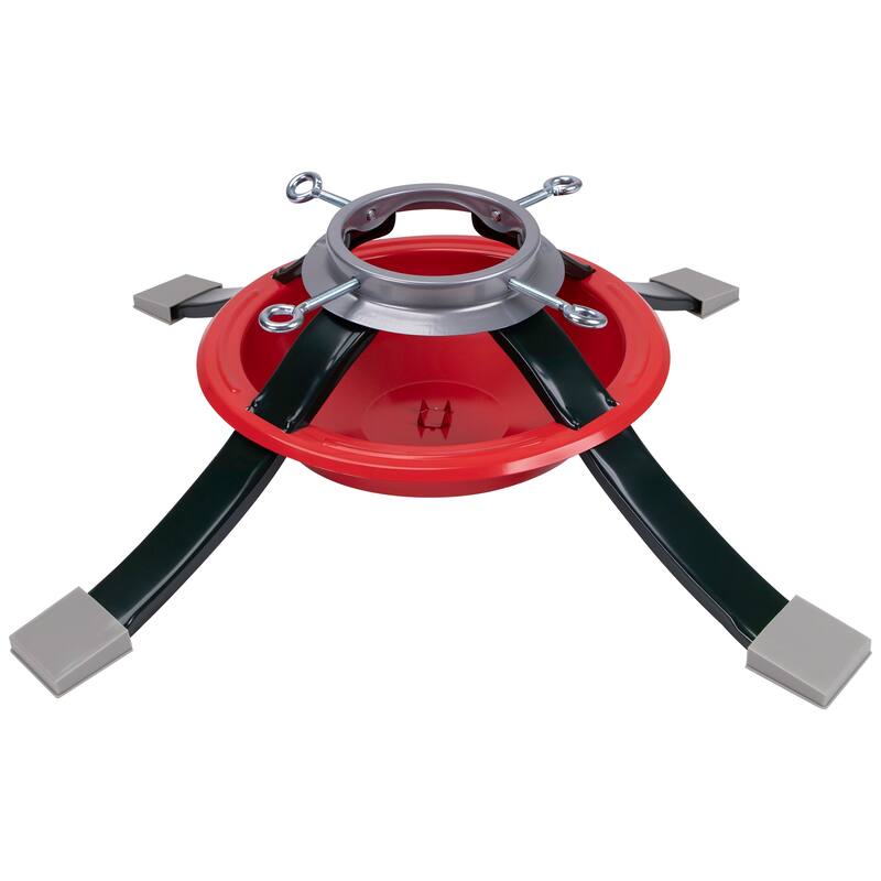 Live Christmas Tree Metal Stand - 27" - Red and Green