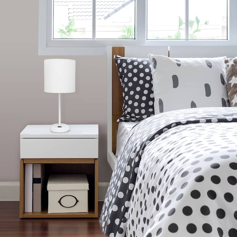 Simple Designs 9.5" Desk Lamp with Charging Outlet and LED Bulb Included - 19.50