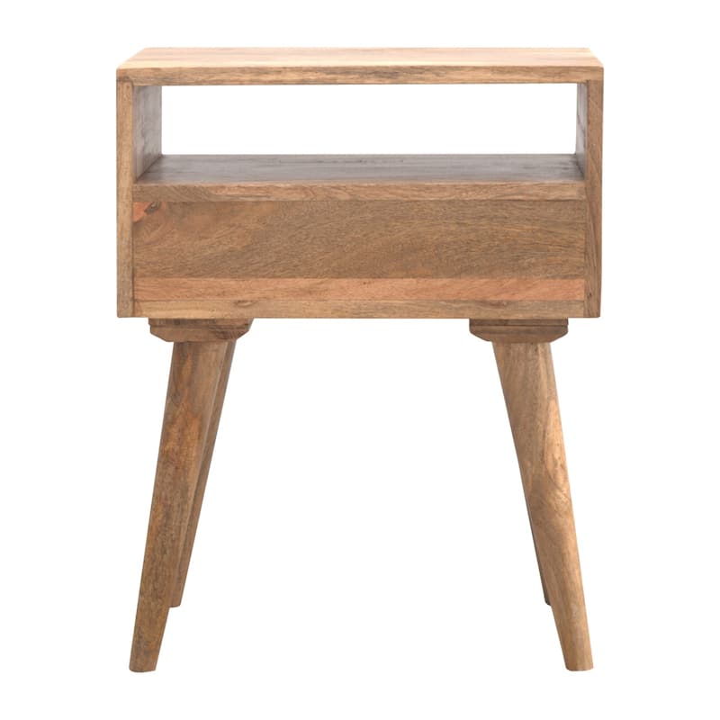 HomeRoots 23" Natural Solid Wood One Drawer Nightstand