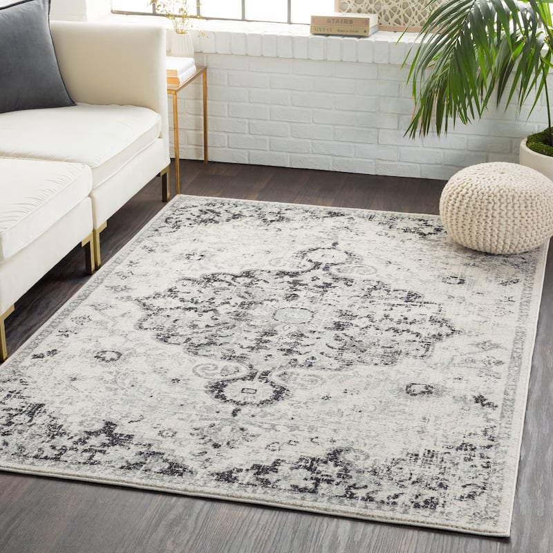 Livabliss Caressa Vintage Boho Area Rug - Charcoal - 7' 10" x 10' 3"