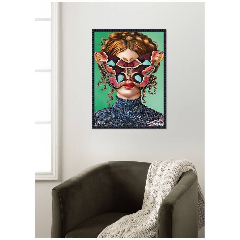 Kate and Laurel Forest Witch by Charlotte Brindley Framed Canvas Wall Art Print