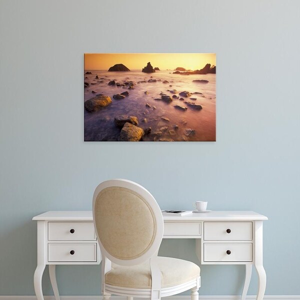 Easy Art Prints Darrell Gulin's 'Sunset Along Crescent Beach' Premium Canvas Art