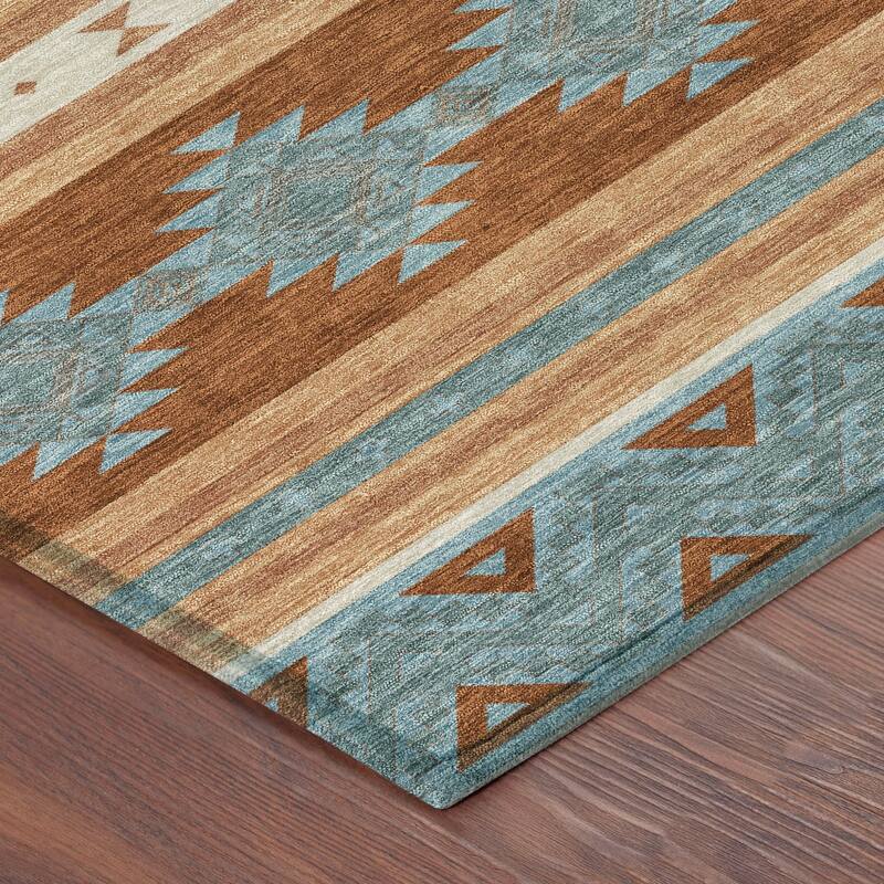 Machine Washable Indoor/ Outdoor Global Heston Chantille Rug