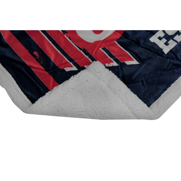 Shop Officially Licensed New England Patriots Micro Mink Faux Sherpa Fleece Throw 50 X 60 X 0 5 Inches On Sale Overstock 18091526